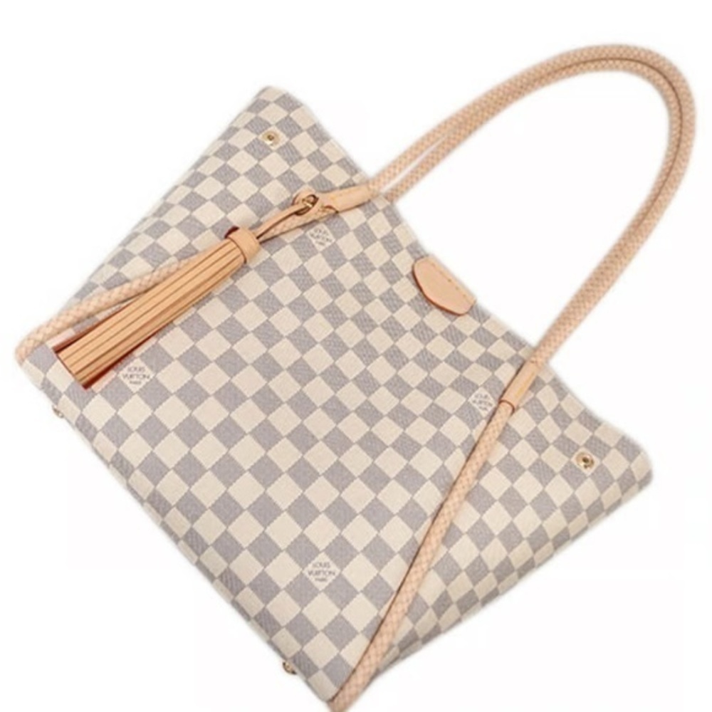 Louis Vuitton Propriano Tote Bag Damier Azur Leather White -Like New- 20… - Picture 10 of 16